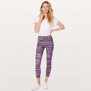 Lululemon Speed Up Crop 21” Shadow Smoked Mulberry  Leggings Size 2